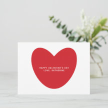 Moderner niedlicher Rotherzstext Valentinstag