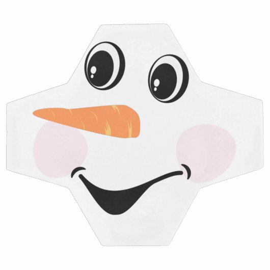 Moderner Niedlicher Schneemann gegenüber dem Winte Fußball (Flach)