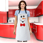 Moderner Niedlicher Schneemann mit Schürze Roter B<br><div class="desc">Moderne Niedliche Schneemann-Krawatte mit rotem Bug</div>