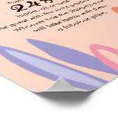 Moderner Niedlicher Schnuller Hübsche Pastel Bunny Poster (Ecke)