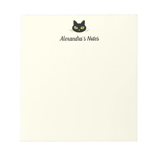 Moderner Niedlicher und Cooler Personalisierter Bl Notizblock (Vorderseite)