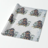 Moderner Niedlicher Welpenhund Geschenkpapier (Ungerollt)