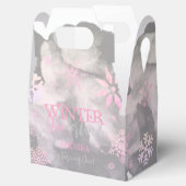 Moderner Niedlicher Winter ONEderland Pink Erster  Geschenkschachtel (Geöffnet)