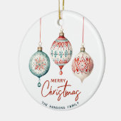 Moderner nordischer Stil frohe Weihnachten Keramik Ornament (Links)