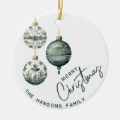 Moderner nordischer Stil frohe Weihnachten Keramik Ornament (Vorne)