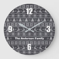 Moderner nordischer Strick Ugly Sweater Chalkboard