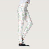 Moderner nordischer Strick Ugly Sweater Pastell Pi Leggings (Rechts)