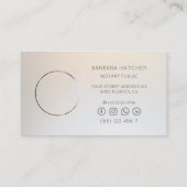 Moderner Notar-Agent Silver Visitenkarte (Rückseite)