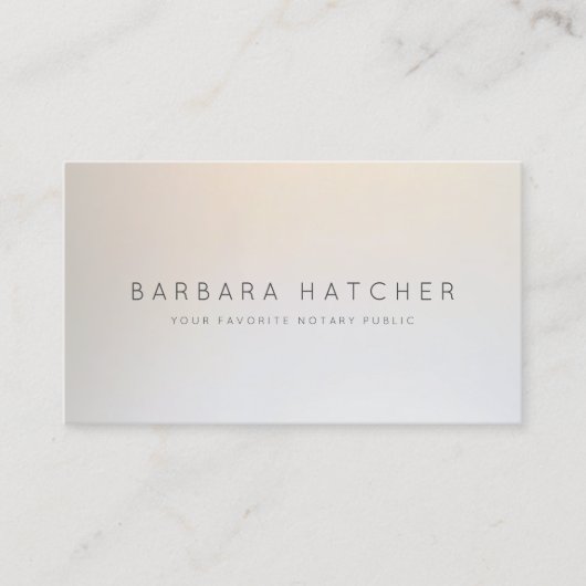 Moderner Notar-Agent Silver Visitenkarte (Vorderseite)