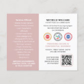 Moderner Notar-Foto QR-Code Rosa Flyer (Hinten)