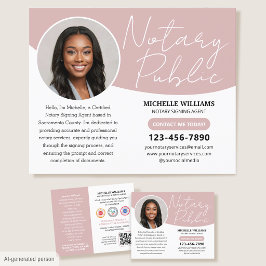 Moderner Notar-Foto QR-Code Rosa Flyer