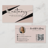 Moderner Notar-Foto QR-Code Visitenkarte (Vorne/Hinten)