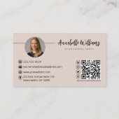 Moderner Notar-Foto QR-Code Visitenkarte (Rückseite)
