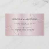 Moderner Notar Public Blush Lilac Glitzer Geometri Visitenkarte (Rückseite)