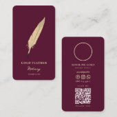 Moderner Notar Public Loan Signing Agent Red Visitenkarte (Vorne/Hinten)