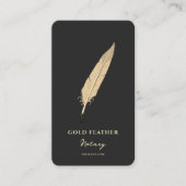 Moderner Notar Public Signature Agent Black Gold Visitenkarte (Vorderseite)