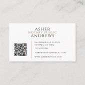 Moderner Notar-QR-Code Visitenkarte (Vorderseite)