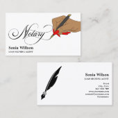 Moderner Notar Signature Agent Typografie Busin Visitenkarte (Vorne/Hinten)
