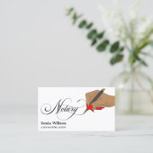 Moderner Notar Signature Agent Typografie Busin Visitenkarte (Stehend Vorderseite)