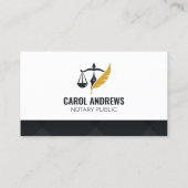 Moderner Notar Signing Agent Notar Öffentliche Visitenkarte (Rückseite)