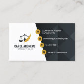 Moderner Notar Signing Agent Notar Öffentliche Visitenkarte (Vorderseite)