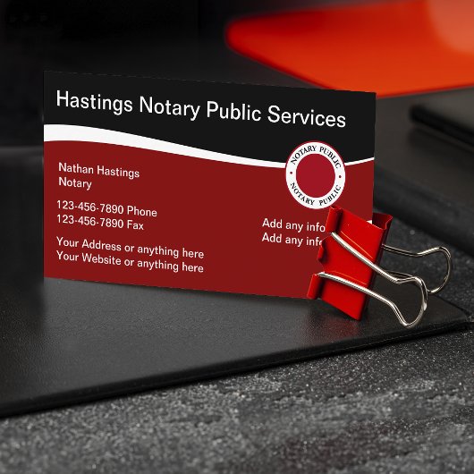 Moderner Notar-Stil Visitenkarte