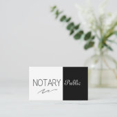 Moderner notarieller QR-Code für Schwarz und Weiß Visitenkarte (Stehend Vorderseite)