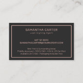 Moderner Notarzt mit Gold der schwarzen Rose Agent Visitenkarte (Rückseite)