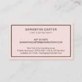 Moderner Notarzt mit Rosa Rosa Agent Visitenkarte (Rückseite)