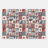 Moderner Nutcracker Dala HorChristmas Holiday Geschenkpapier Set (Vorderseite 3)