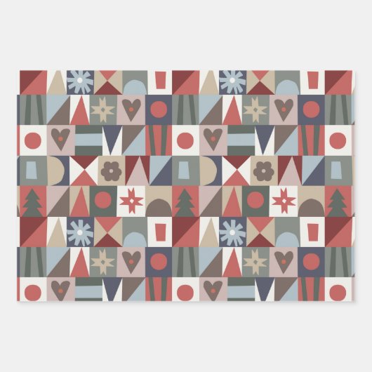 Moderner Nutcracker Dala HorChristmas Holiday Geschenkpapier Set (Vorderseite 3)