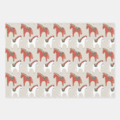 Moderner Nutcracker Dala HorChristmas Holiday Geschenkpapier Set (Vorderseite 2)