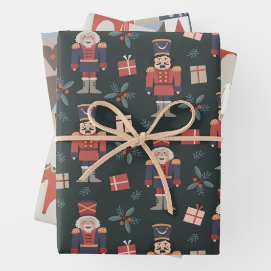 Moderner Nutcracker Dala HorChristmas Holiday Geschenkpapier Set (Beispiel)