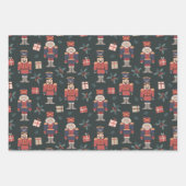 Moderner Nutcracker Dala HorChristmas Holiday Geschenkpapier Set (Vorderseite)