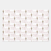 Moderner Nutcracker Frohe Weihnachts-Foto Urlaub Geschenkpapier Set (Vorderseite 2)