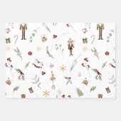 Moderner Nutcracker Frohe Weihnachts-Foto Urlaub Geschenkpapier Set (Vorderseite)