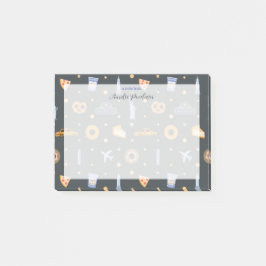 Moderner NYC Muster dunkler Grauname Post-it Klebezettel