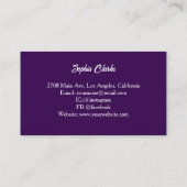 Moderner Obstkur Lila Ernährungsberater Visitenkarte (Rückseite)