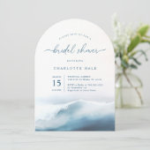 Moderner Ocean Brautparty Beach Einladung (Stehend Vorderseite)