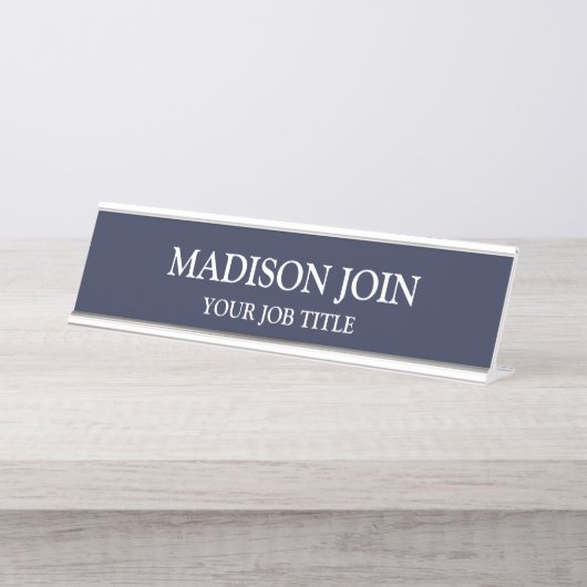 Moderner Offizier der Chambray Marine Schreibtischnamensplakette (Vorderseite )