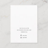 Moderner Ohrring Visitenkarte (Rückseite)