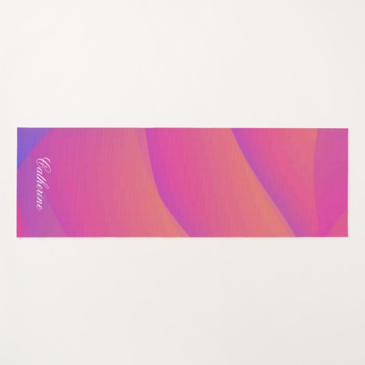 Moderner Ökologischer Rainbow Color Individuelle N Yogamatte (Vorderseite (Horizontal))