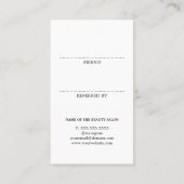 Moderner Old White Black Bold Lines Salon Empfehlungskarte (Rückseite)