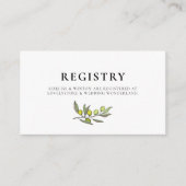 Moderner Olive Branch Ehering Card Begleitkarte (Vorderseite)