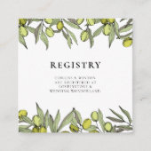 Moderner Olive Branch Ehering Card Begleitkarte (Vorderseite)