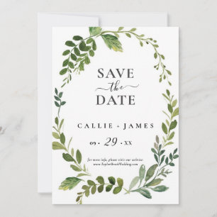 Moderner Ölzweig Save-the-Date-Karte Einladung