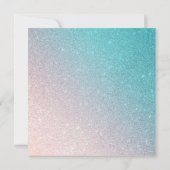 *~* Moderner Ombre Beach Glitzer Trendy AR4 Weddin Einladung (Rückseite)