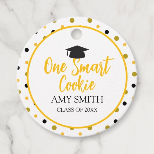 Moderner One Smart Cookie Abschluss Geschenkanhänger (Vorderseite)