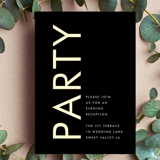 MODERNER ONgram GOLD FOIL EMPFANG INVITE Folieneinladung