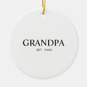 Moderner Opa Est. Jahr Keramik Ornament (Vorne)